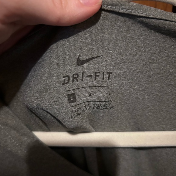 Nike Women's Long Sleeve Gray Tee - Picture 4 of 4